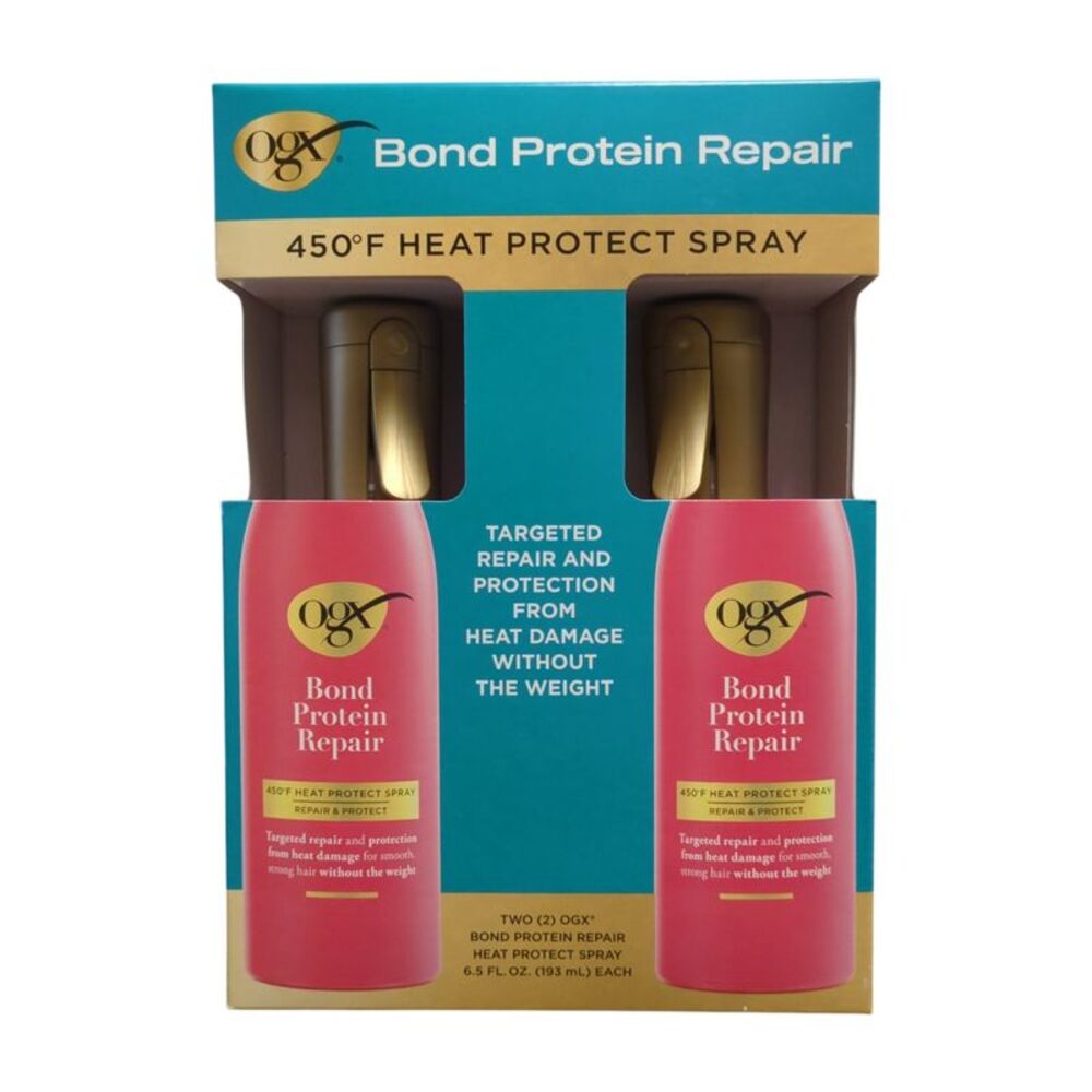 OGX Bond Protein Repair 450°F Heat Protect Spray, 6.5 fl. oz., 2 pk.